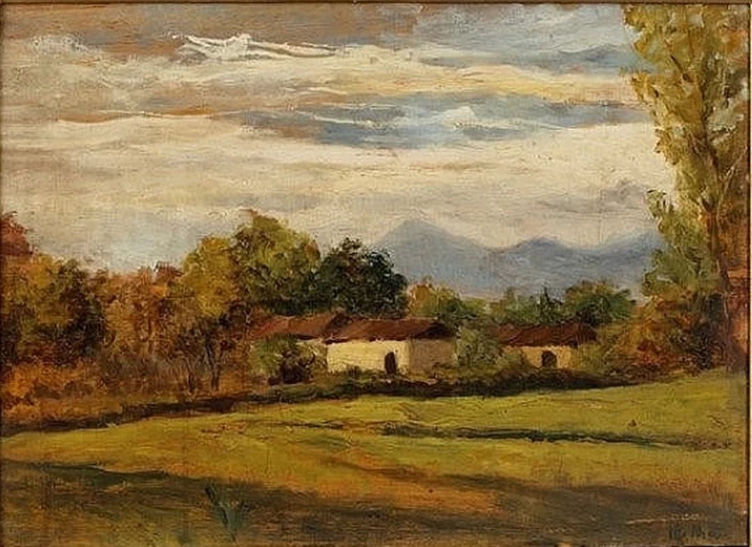 Paesaggio di campagna - attribuito